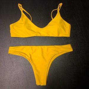 Triangle💛 yellow bikini swimwear